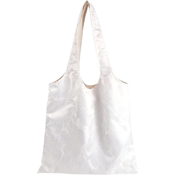 Women’s Large Capacity Rayon Hobo Bag with Inner Pockets in Snowflake Color - Picture 1 of 6